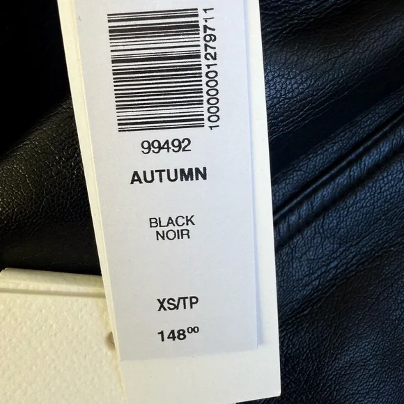 Wilfred Midnight Black faux Leather Jacket - Picture 3 of 4